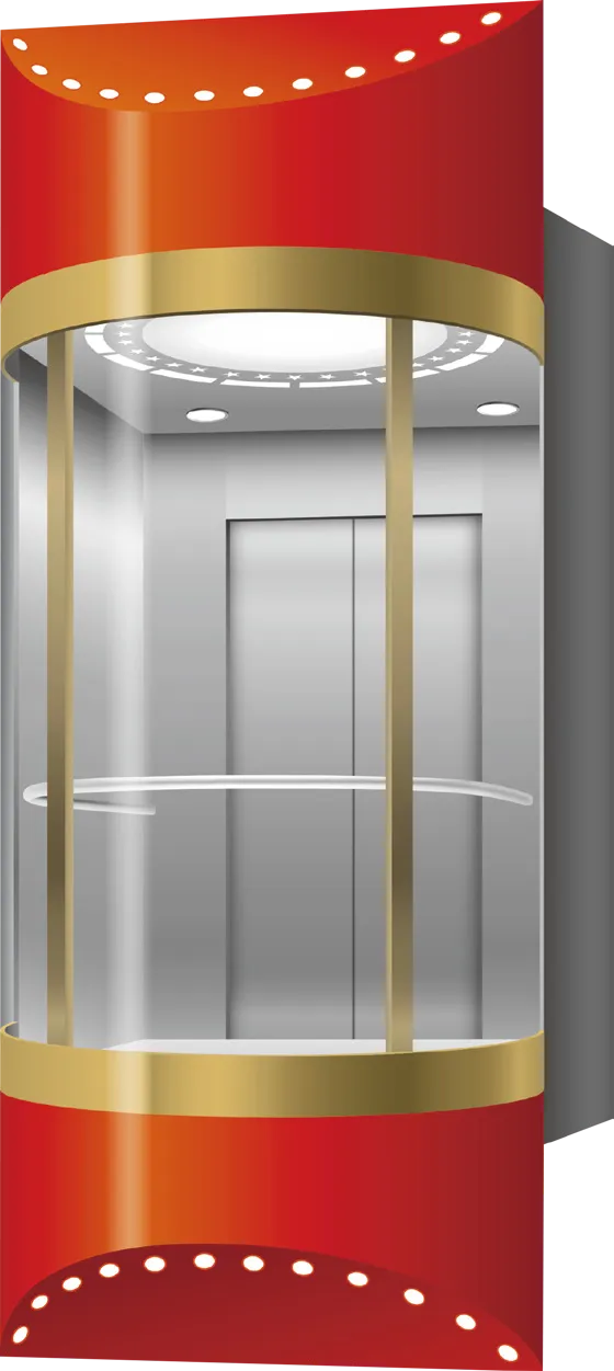 Panoramic & glass lift cabin design reference from a supplier catalogue
