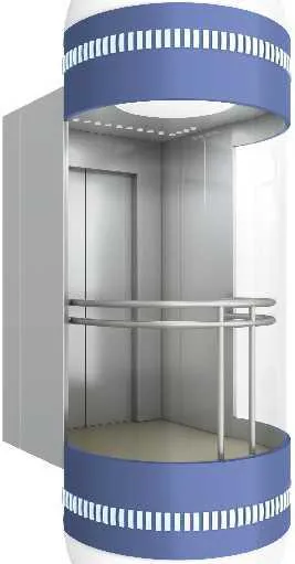 Panoramic & glass lift cabin design reference from a supplier catalogue