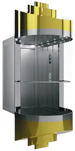Panoramic & glass lift cabin design reference from a supplier catalogue