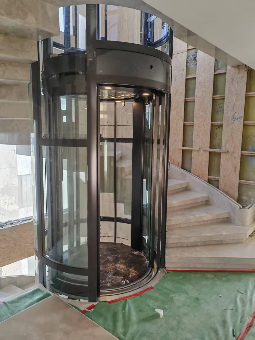 Panoramic & glass lift cabin design reference from a supplier catalogue