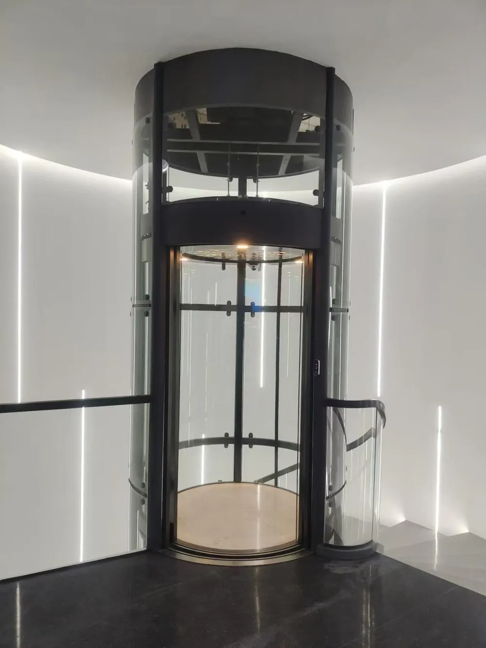 Panoramic & glass lift cabin design reference from a supplier catalogue