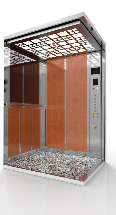 Passenger lift cabin design reference from a supplier catalogue