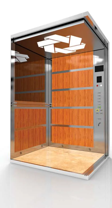 Passenger lift cabin design reference from a supplier catalogue