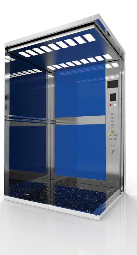 Passenger lift cabin design reference from a supplier catalogue