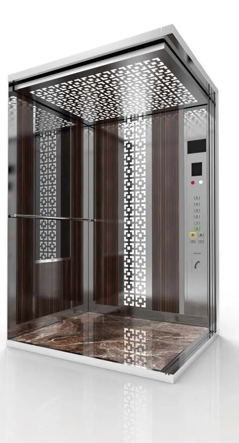 Passenger lift cabin design reference from a supplier catalogue