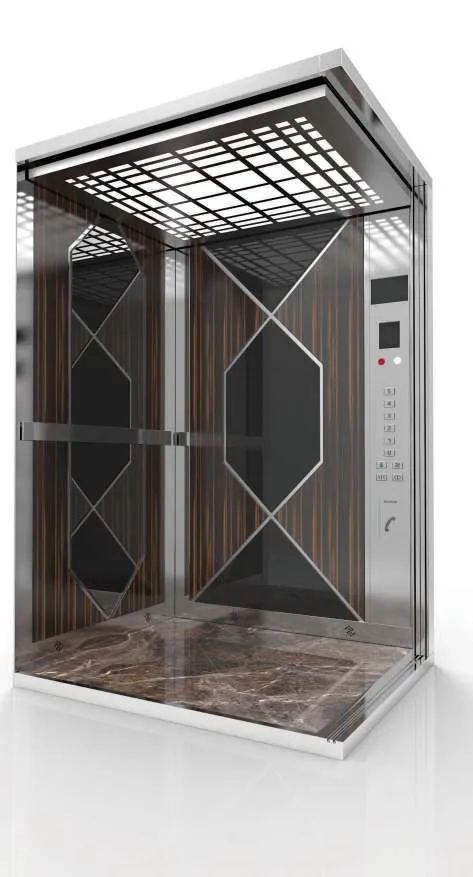 Passenger lift cabin design reference from a supplier catalogue