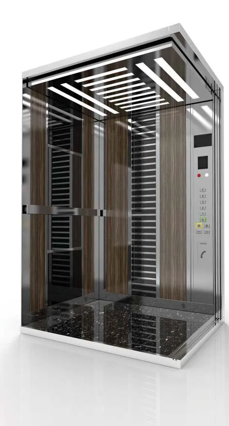Passenger lift cabin design reference from a supplier catalogue