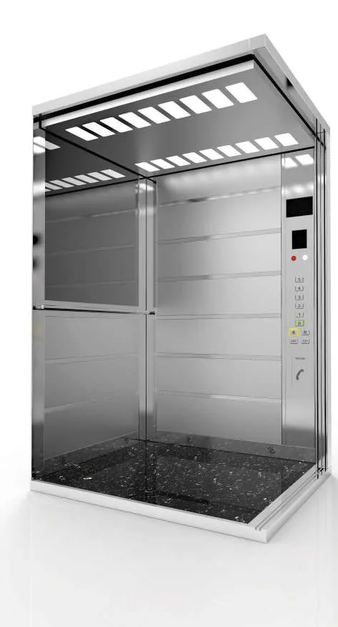 Passenger lift cabin design reference from a supplier catalogue