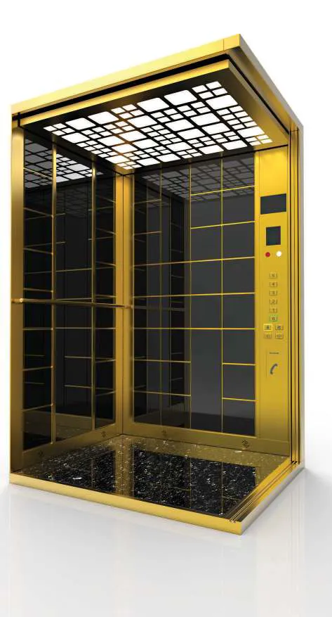 Passenger lift cabin design reference from a supplier catalogue