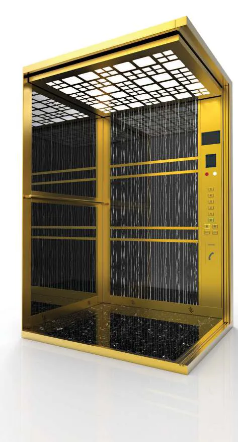 Passenger lift cabin design reference from a supplier catalogue