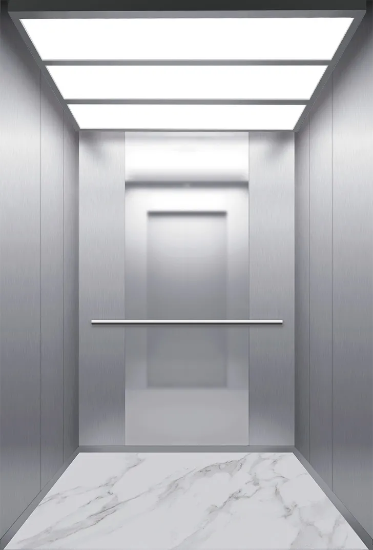 Passenger lift cabin design reference from a supplier catalogue