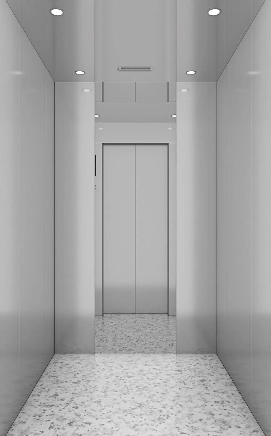 Passenger lift cabin design reference from a supplier catalogue