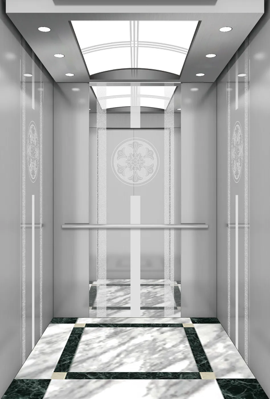 Passenger lift cabin design reference from a supplier catalogue