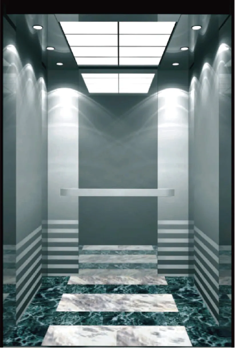 Passenger lift cabin design reference from a supplier catalogue