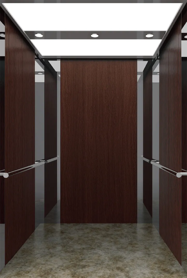 Passenger lift cabin design reference from a supplier catalogue