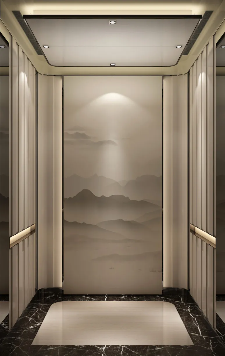 Passenger lift cabin design reference from a supplier catalogue