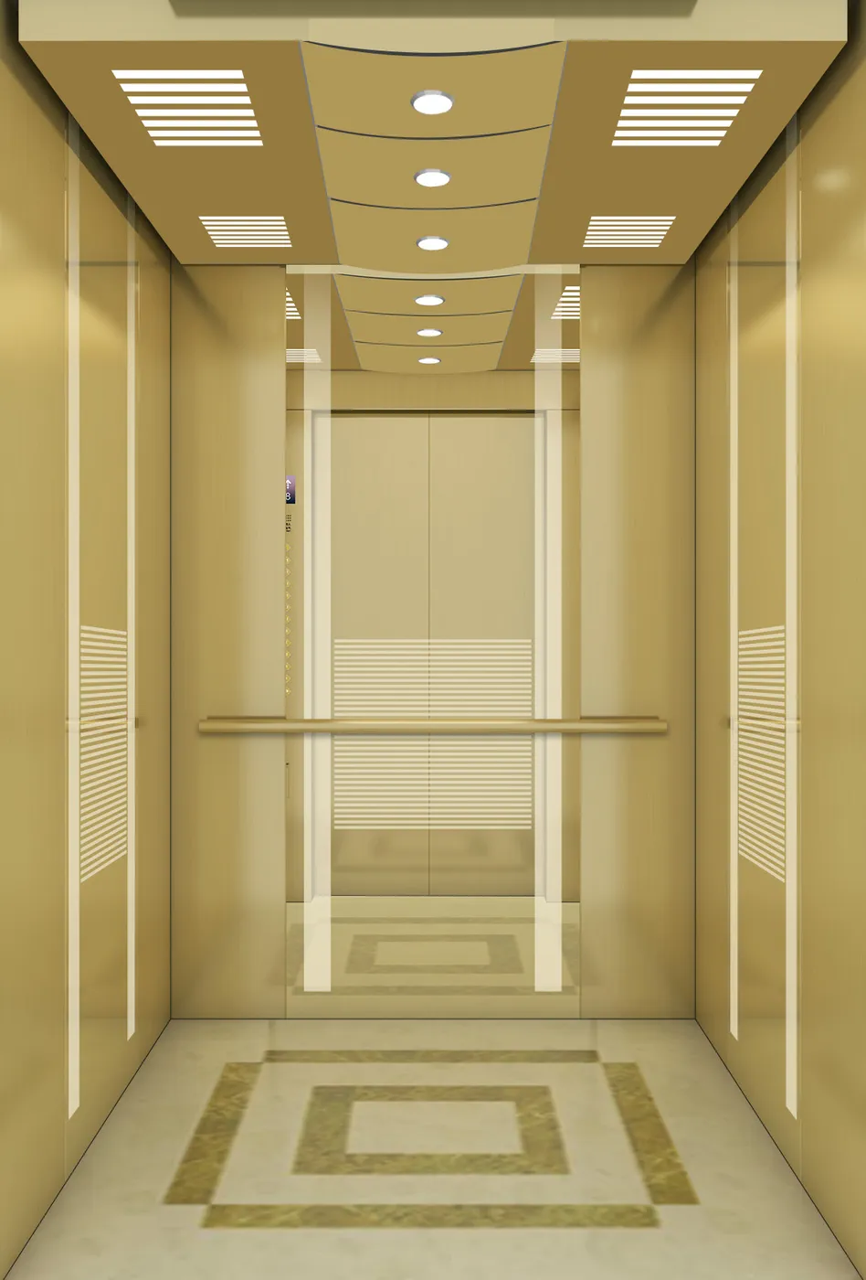 Passenger lift cabin design reference from a supplier catalogue