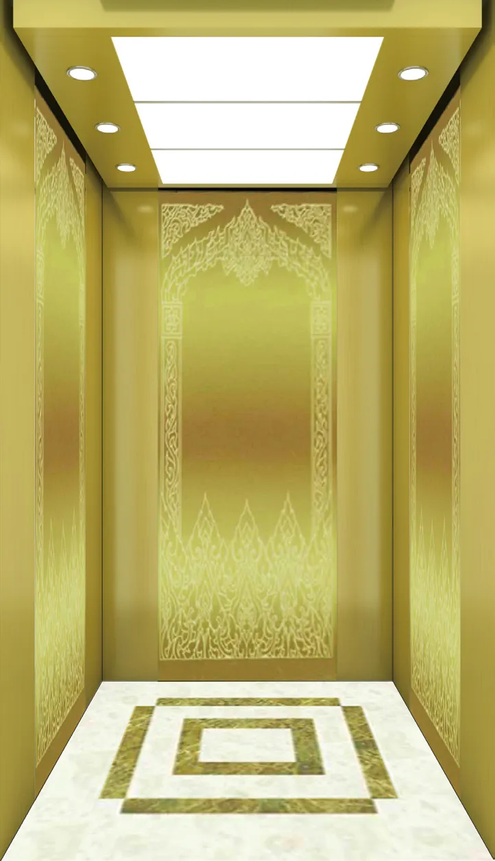 Passenger lift cabin design reference from a supplier catalogue