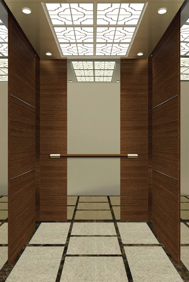 Passenger lift cabin design reference from a supplier catalogue
