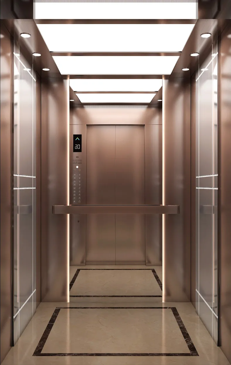 Passenger lift cabin design reference from a supplier catalogue