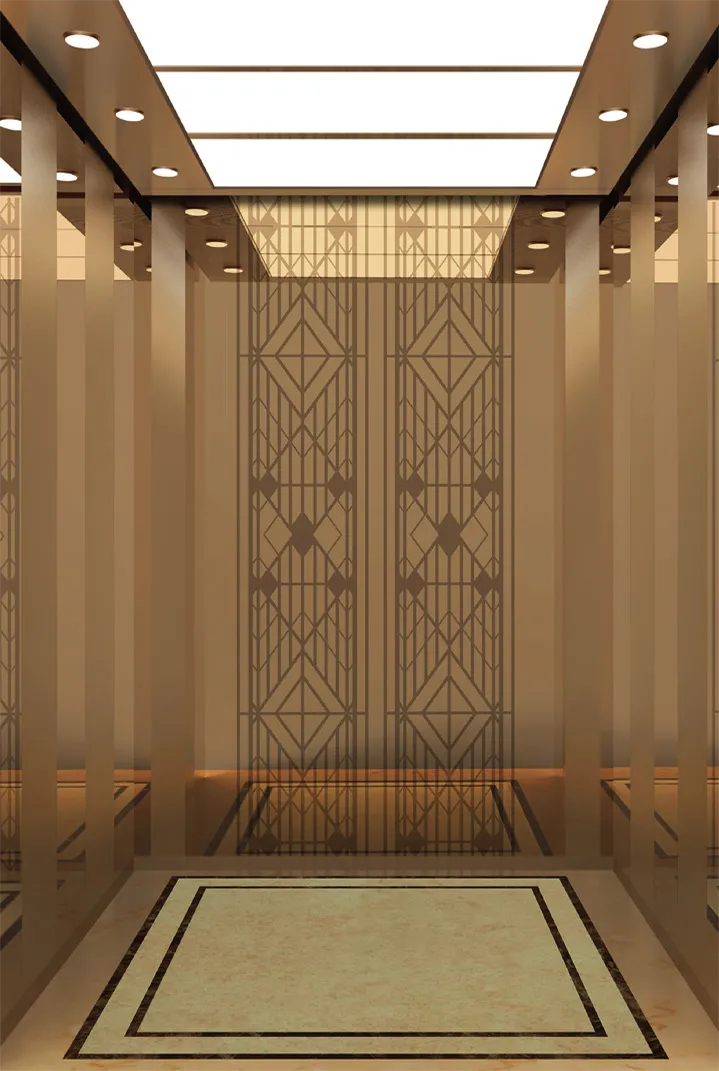 Passenger lift cabin design reference from a supplier catalogue