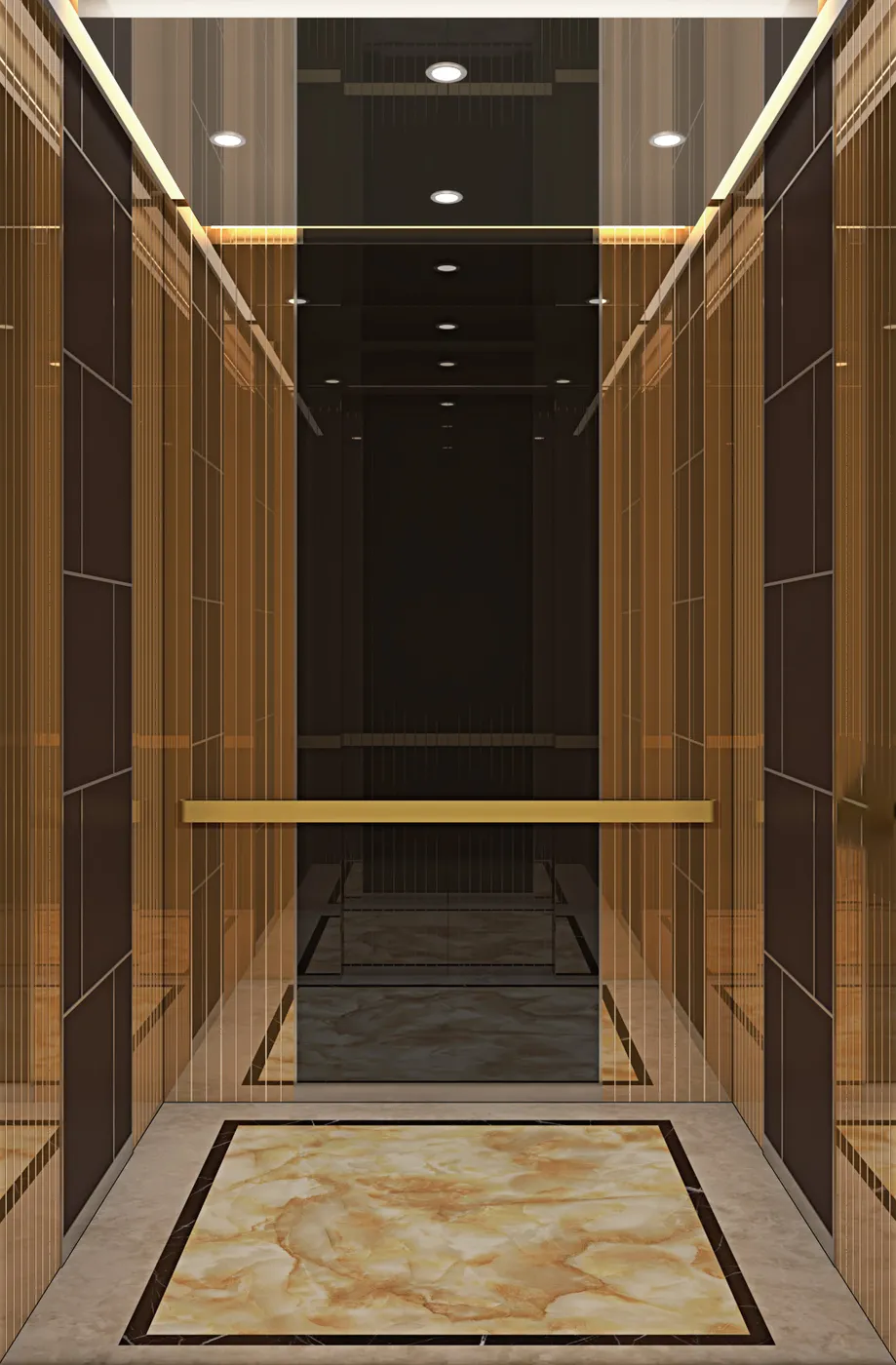 Passenger lift cabin design reference from a supplier catalogue
