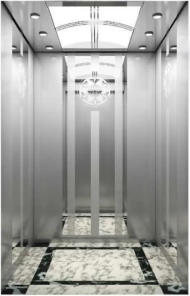 Passenger lift cabin design reference from a supplier catalogue