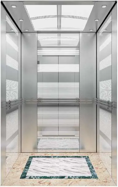 Passenger lift cabin design reference from a supplier catalogue