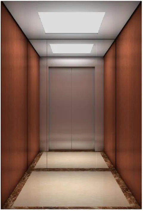 Passenger lift cabin design reference from a supplier catalogue