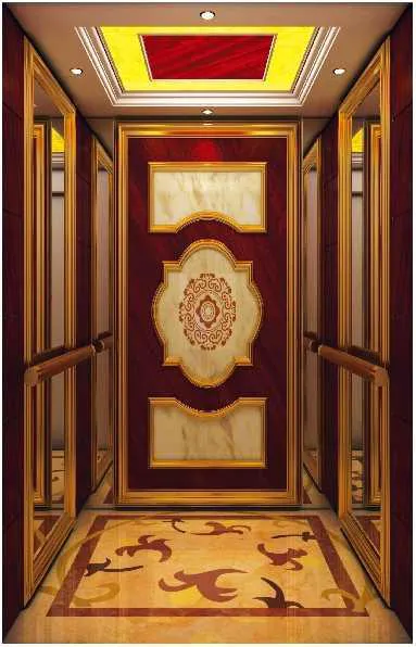 Passenger lift cabin design reference from a supplier catalogue