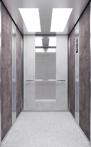 Passenger lift cabin design reference from a supplier catalogue