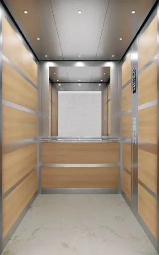 Passenger lift cabin design reference from a supplier catalogue