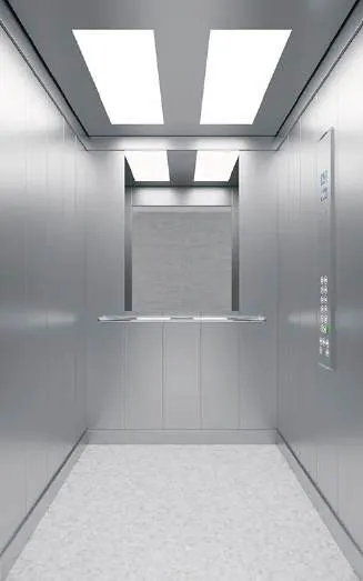 Passenger lift cabin design reference from a supplier catalogue