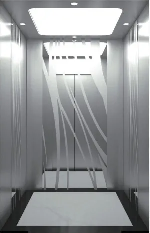 Passenger lift cabin design reference from a supplier catalogue