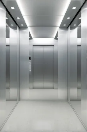 Passenger lift cabin design reference from a supplier catalogue