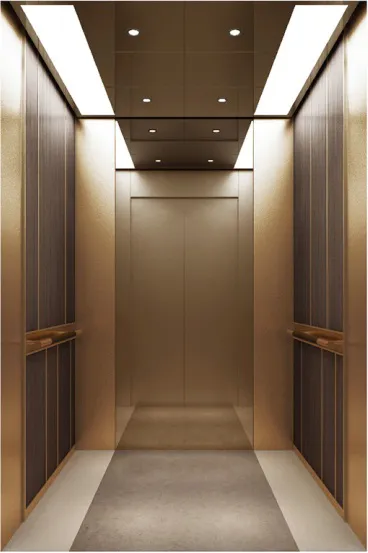 Passenger lift cabin design reference from a supplier catalogue