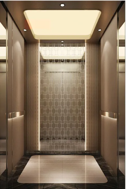 Passenger lift cabin design reference from a supplier catalogue