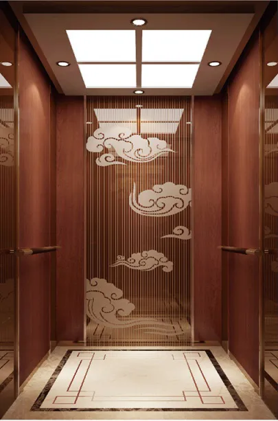 Passenger lift cabin design reference from a supplier catalogue