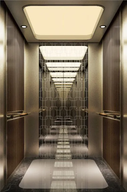 Passenger lift cabin design reference from a supplier catalogue
