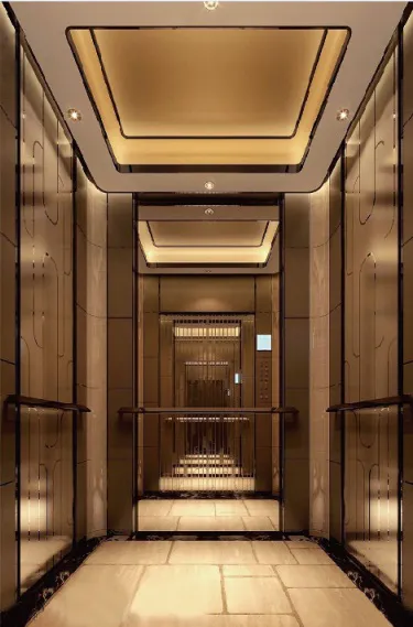 Passenger lift cabin design reference from a supplier catalogue