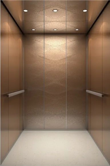 Passenger lift cabin design reference from a supplier catalogue