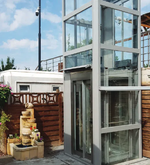 Platform lift cabin design reference from a supplier catalogue